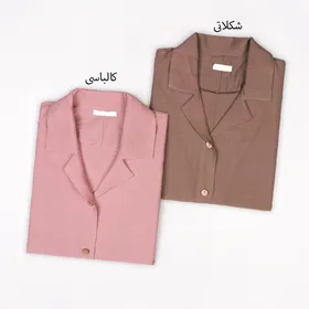 شومیز دکمه چوبی 2