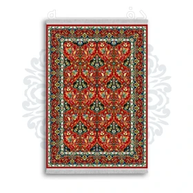 *جدید* فرشینه از جنس پارچه شانل مخمل ترک طرح فانتزی برند دفه کد 1393