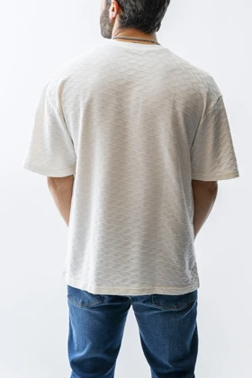 تیشرت باکسی ژاکارد مردانه