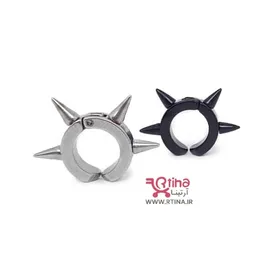 گوشواره اسپایک دار حلقه‌ای پسرانه و دخترانه/ کلیپسی