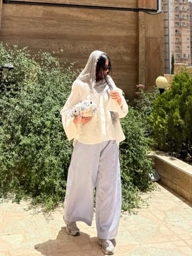 شومیز راه‌راه لینن