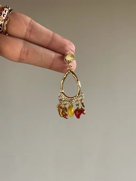 گوشواره میوه ای میناکاری