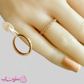 رینگ زنانه ژوپینگ مدل ظریف نگین‌دار کد 1491