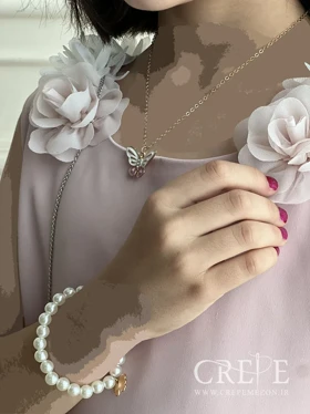 پیراهن حریر گل‌دار