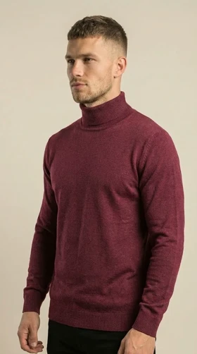 بافت یقه اسکی مردانه BY02