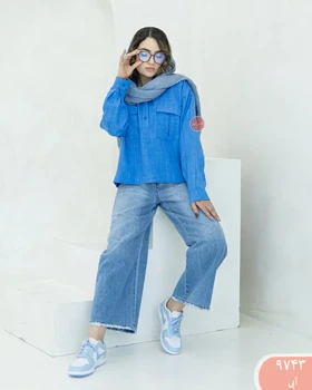 شومیز کراپ جلو بسته 9743