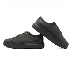 کفش ونس چرم طبیعی مردانه استار مدل Flat shoes - 0150