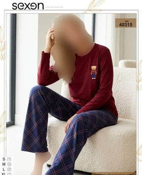 بلوز و شلوار سایز نرمال زنانه sexen کد 40315