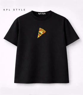 تیشرت باکسی یونیسکس طرح PIZZA کد 1311