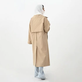ترنچ کت زارا پشت دکمه کد 877