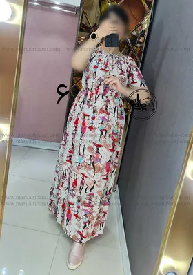 پیراهن نخی دکلته