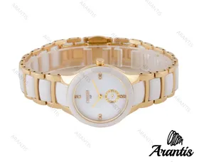 ساعت سیتیزن زنانه بند سرامیکی سفید w-8004