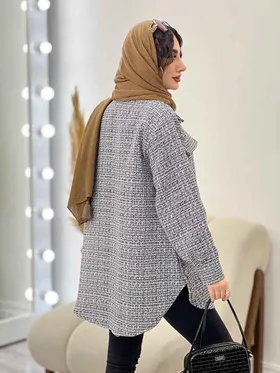 مانتو پائیزه بغل سه دکمه