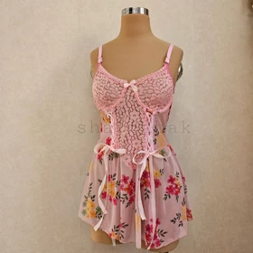 لباس خواب فنردار و جورابدار کد 8004