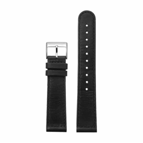بند چرم تریوا مدل Black Sewn Classic-silver