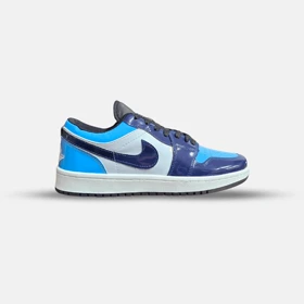 کفش جردن آبی سفید ورنی Air Jordan 1 Retro