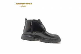 نیم بوت مردانه بندی بغل زیپ‌دار چرم طبیعیsi168