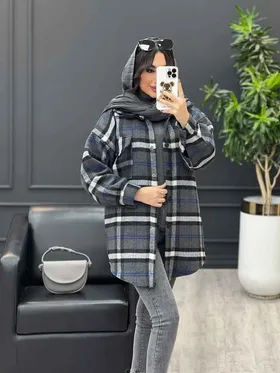 شکت چهارخونه تک جیب پاکتی