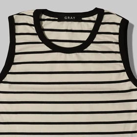 گری تاپ تمام تنه striped crop top