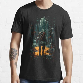 تیشرت با طرح Geralt vs The Swamp Monster ویچر کد 26192