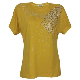 تیشرت زنانه ویسکوز نگین‌دار