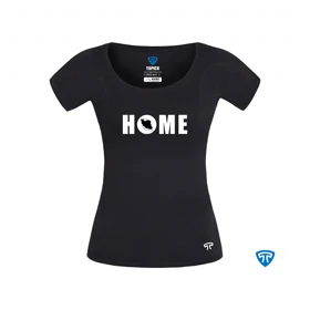 تیشرت نانو آنتی باکتریال ضد تعریق زنانه مشکی طرح HOME IRAN