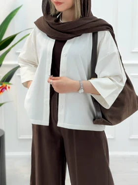 شومیز مانتو همتا - استخوانی