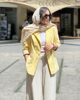 کت لینن با رنگبندی