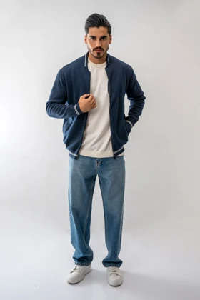 سویشرت بافت یقه خلبانی مردانه