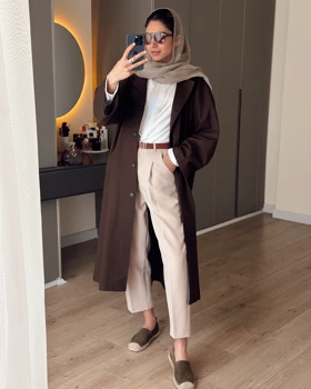 مانتو لینن chocolate