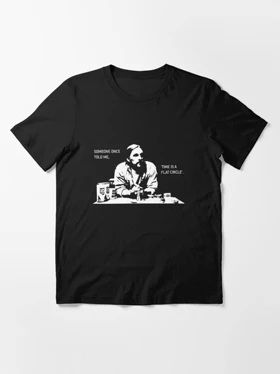 تیشرت طرح کارآگاه حقیقی Time is a Flat Circle Essential T-Shirt