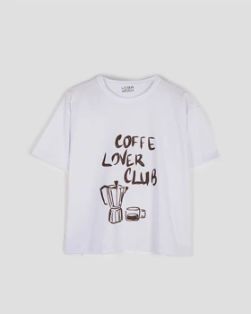 تیشرت باکسی coffee lover | هیبا