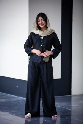 مانتو کتان لمه خطی 4 دکمه