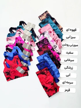 ست ورزشی سیملس نیم‌تنه کاپ‌دار و شورتک پشت چروک