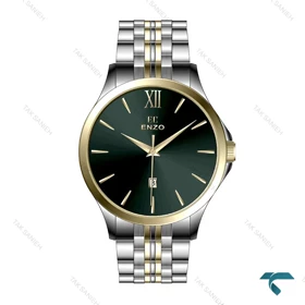 ساعت Enzo EC-612TSG مردانه دورنگ طلایی صفحه سبز Enzo-8100-G