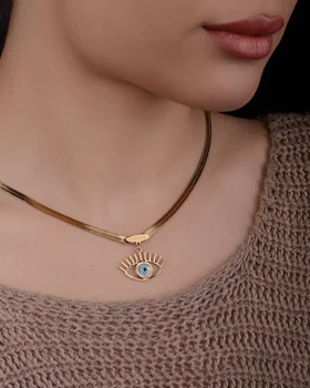 گردنبند چشم نظر استیل