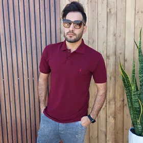 تیشرت جودون مردانه رنگ زرشکی پولو POLO