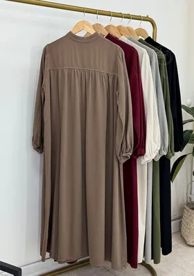 پیراهن مانتویی کتان
