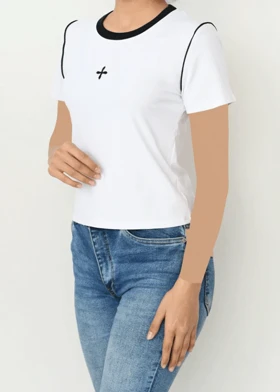 تیشرت وسط گلدوزی