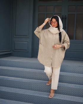 مانتو زنانه یقه مردانه دو جیب مدل رها کد 764 (اصالت ضمانت)