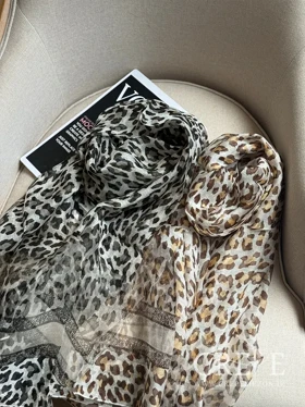 شال حریر پلنگی