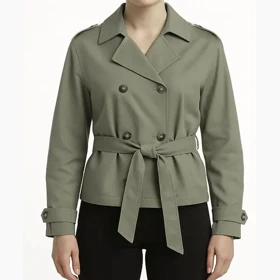 ترنچ کت دبل برست اورسایز زنانه - 62251174