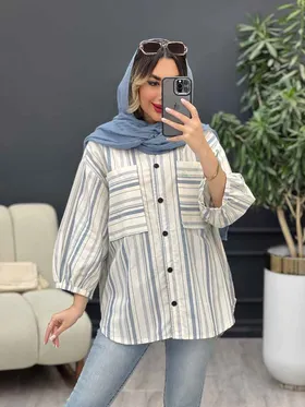 مانتو دو جیب آستین چین
