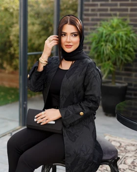 مانتو مجلسی ژاکارد سوزندوزی
