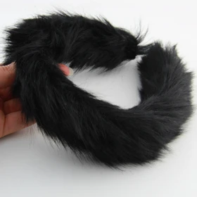 تل سر دخترانه مدل خز (مشکی)