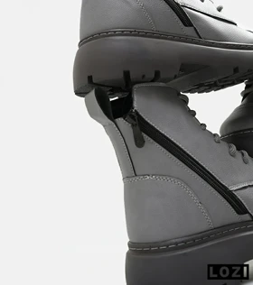 نیم بوت چرمی مردانه طوسی Timberland