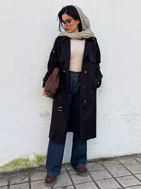 ترنچ کت بارانی آستردار شیدا