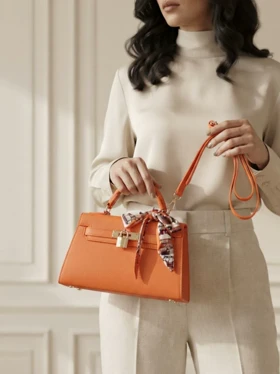کیف HERMES وارداتی نارنجی هرمس ترند مد
