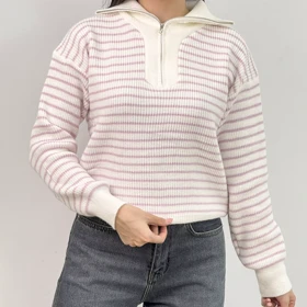 پلیور بافت نیم زیپ 1007351