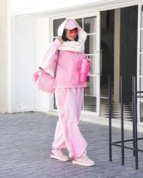 ست دخترانه سویشرت شلوار با کیف تدی